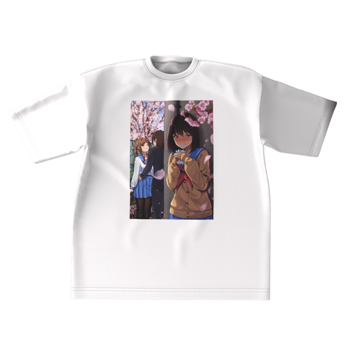 ビッグシルエットTシャツ - XL - 正面 - 白 / Oversized T-shirt - XL - Front - White