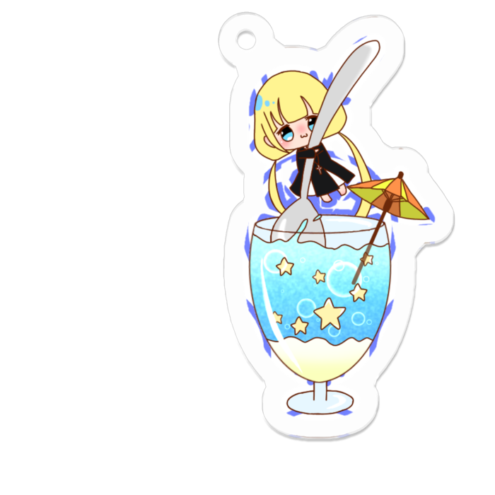 アクリルキーホルダー - 50 x 50 (mm)