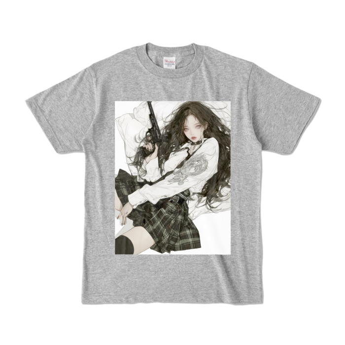 カラーTシャツ - S - 杢グレー (濃色)