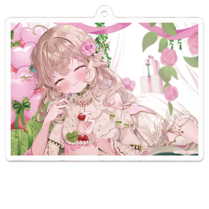 アクリルキーホルダー - 70 x 70 (mm)(一枚絵・にっこり)