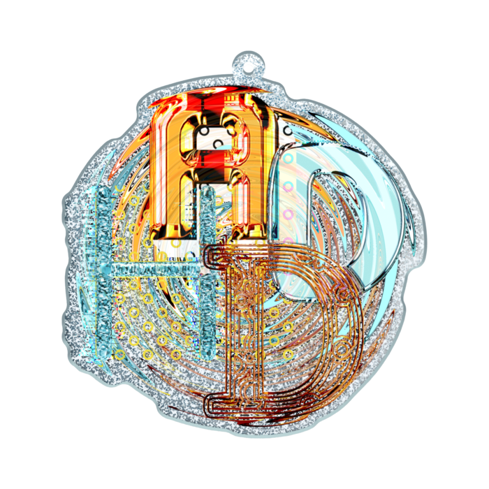 ラメアクリルキーホルダー - 70 × 70mm