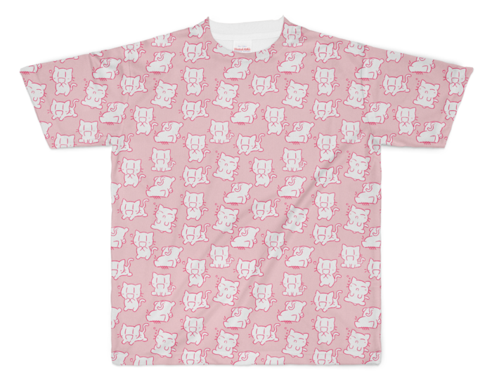 にぃみゃん フルデザイン Tシャツ 【ピンク】 XL