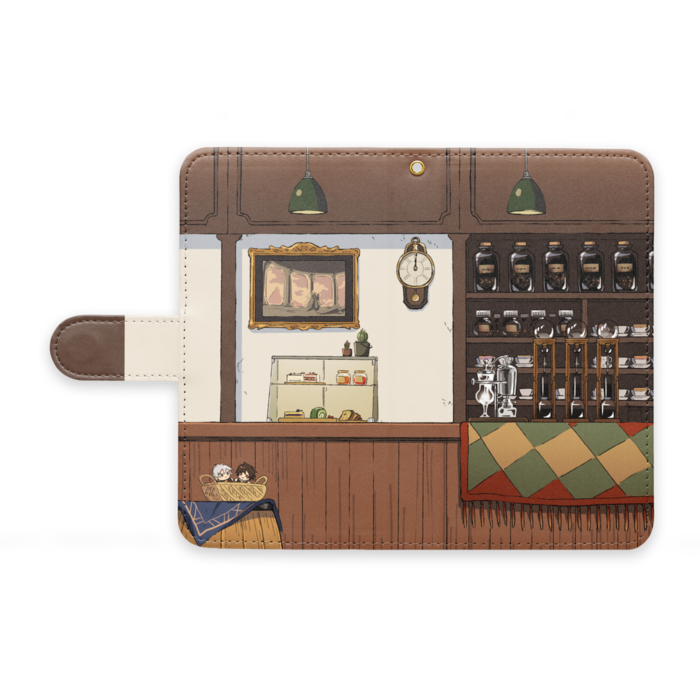 手帳型Androidケース - M - ストラップ穴 あり