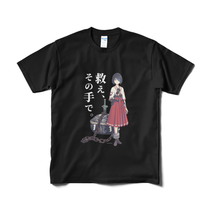 『オノゴロ物語』救え－ハル（A）Tシャツ（短納期） - M - ブラック