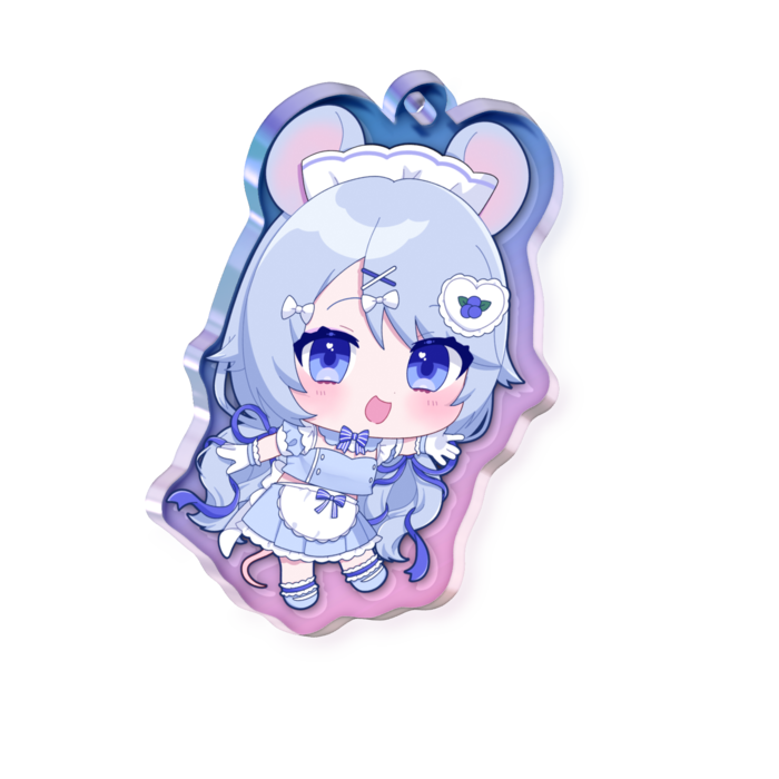 オーロラアクリルキーホルダー - 50 × 50mm