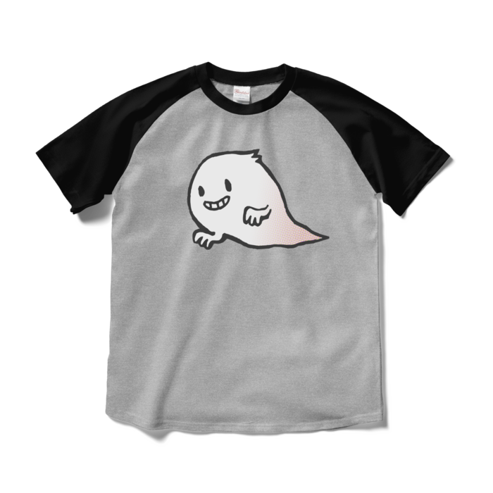 ラグランTシャツ - M - 杢グレー×ブラック