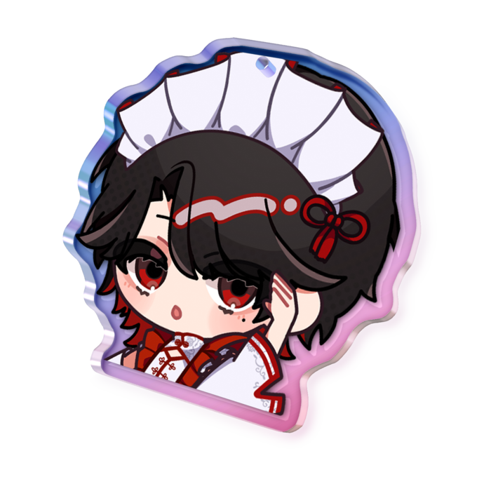 オーロラアクリルキーホルダー - 50 × 50mm