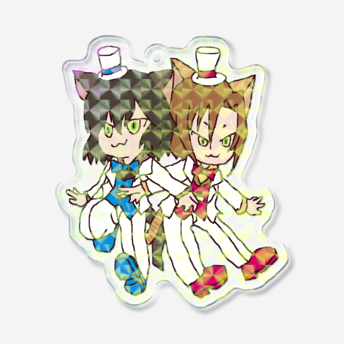 70 × 70mm - モザイク   記念坊にゃ達