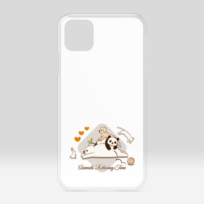 クリアiPhoneケース　白色　iPhone 11ProMax