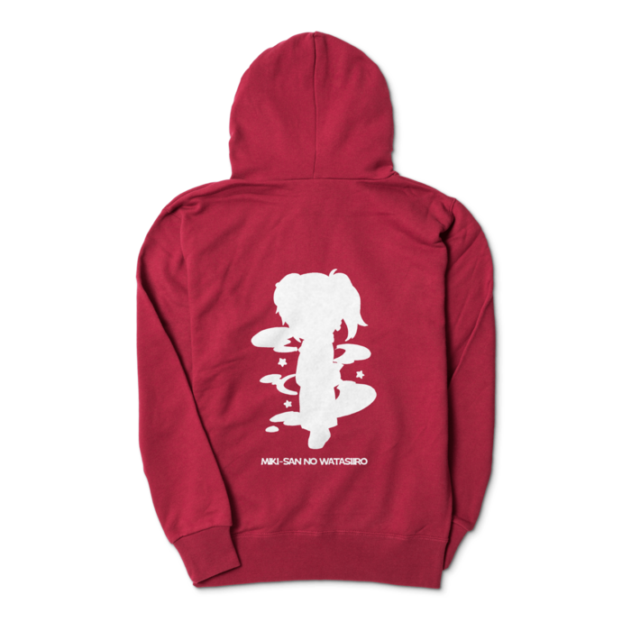 パーカー - S - バーガンディ(シルエット白)