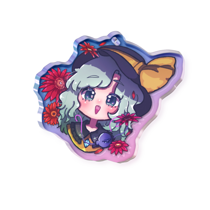 オーロラアクリルキーホルダー - 50 × 50mm