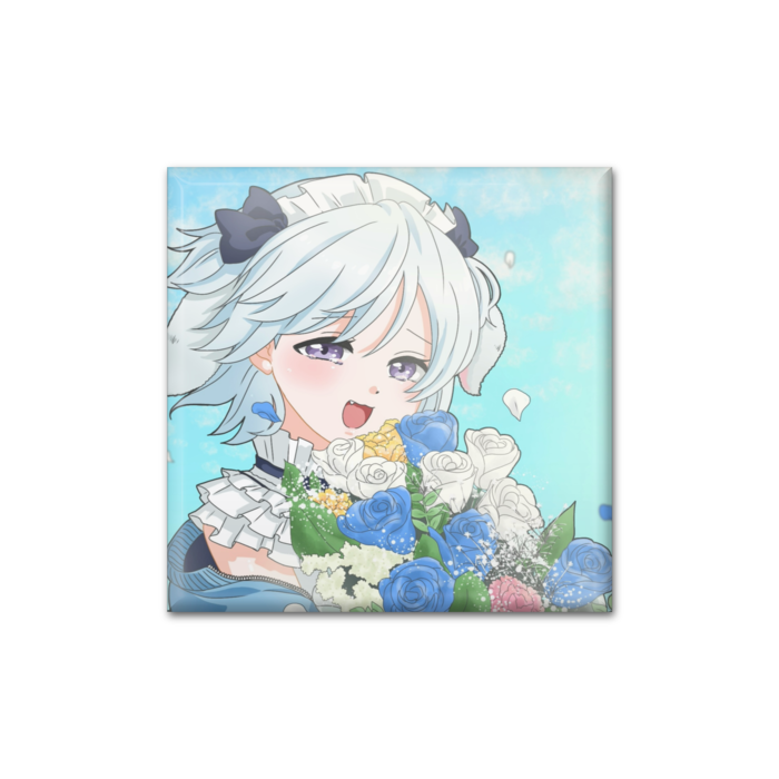 二周年イラスト　缶バッジ(四角形) Ver. - 40 (mm)