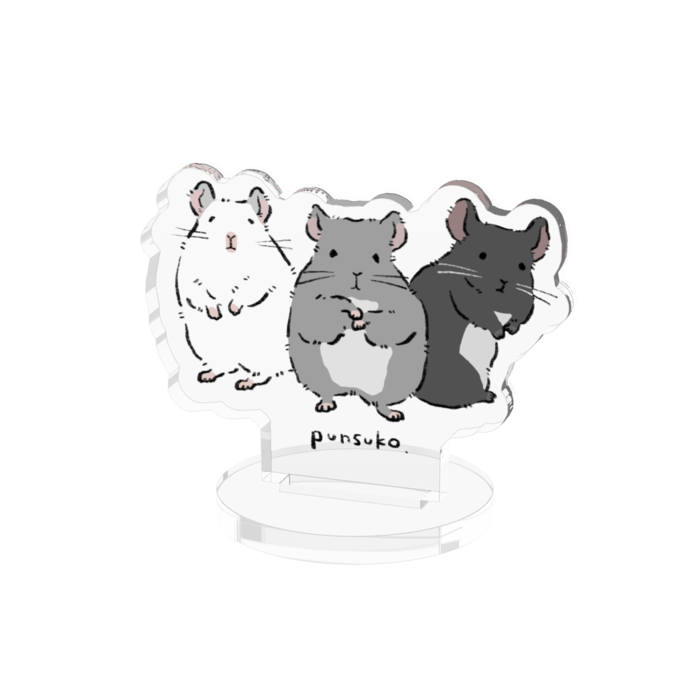 punsuko家のみんな アクリルフィギュア - 50x50mm