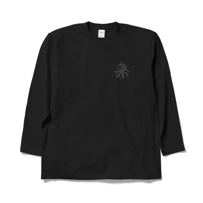 ロングスリーブTシャツ(文字色パープル) - XL - ブラック