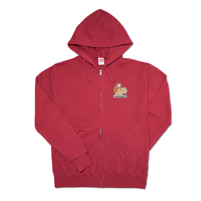 ジップパーカー - L - バーガンディ