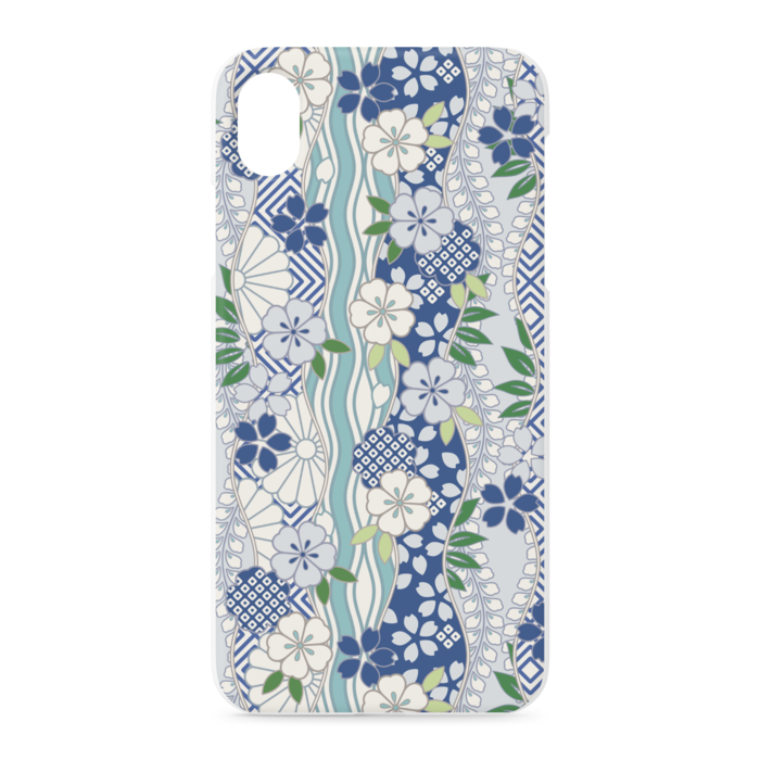 和柄iphoneケース 桜川 青 花百姿 Booth