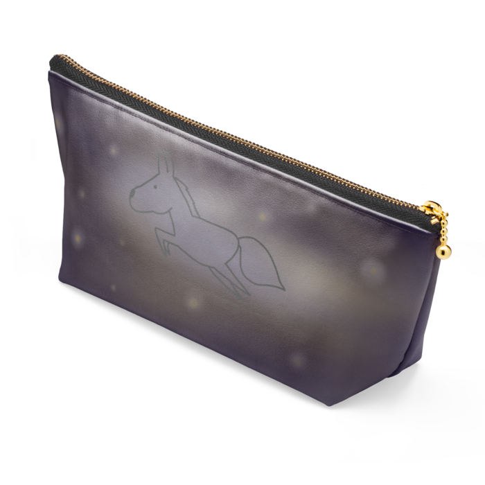 ポーチ - 長さ21.5cm / 高さ10cm - ブラック