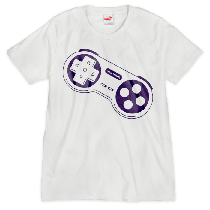 Tシャツ 【ホワイト×パープル】 - S -