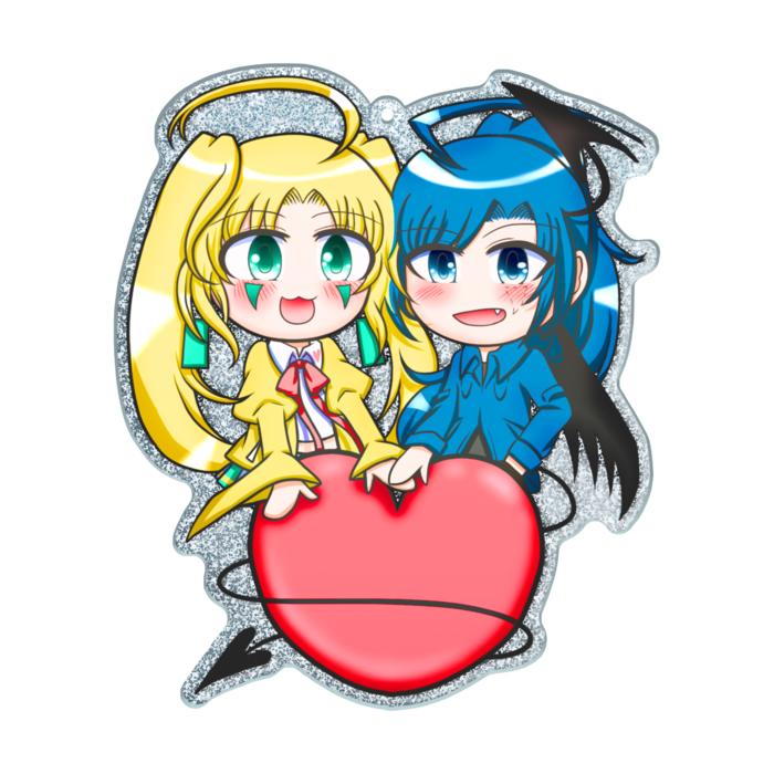 ラメアクリルキーホルダー - 100 × 100mm