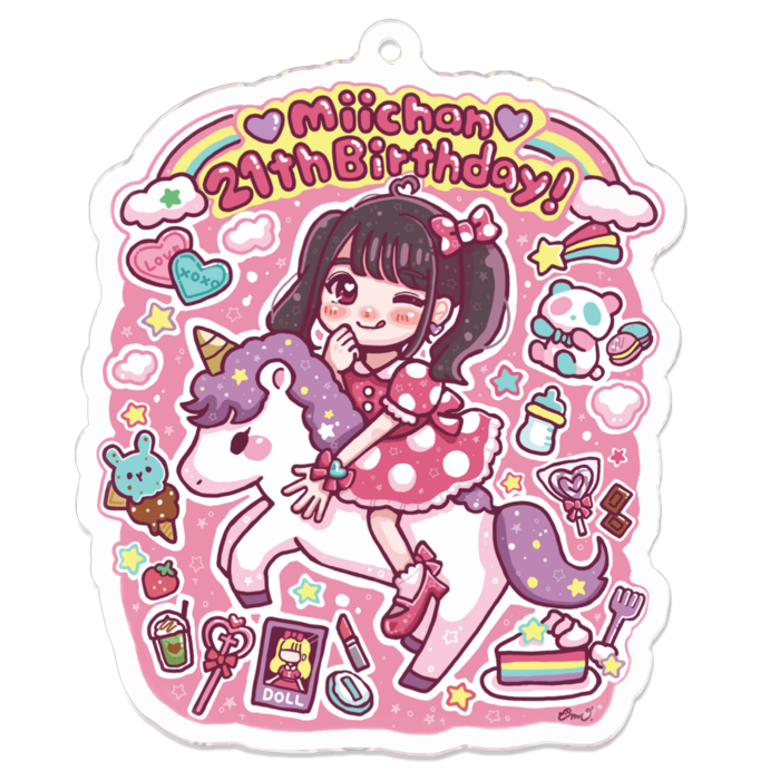 アクリルキーホルダー - 70 x 70 (mm)