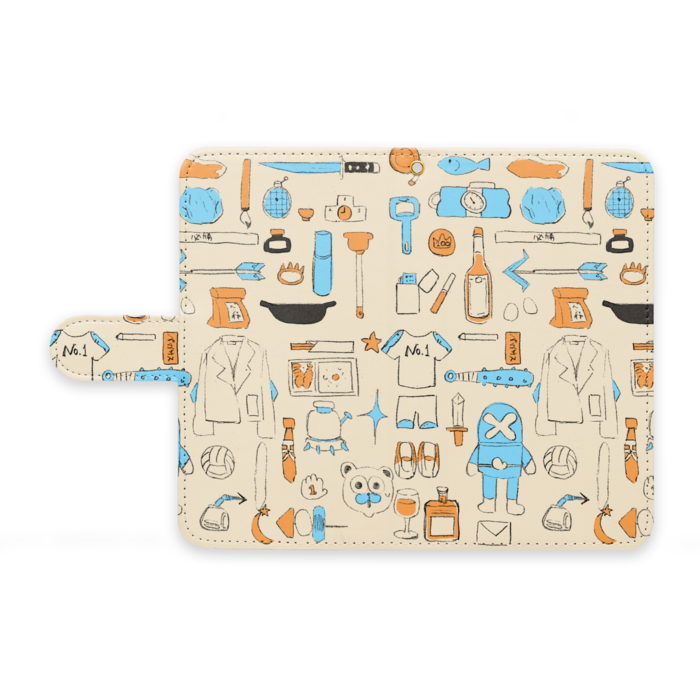 手帳型Androidケース - M - ストラップ穴 あり