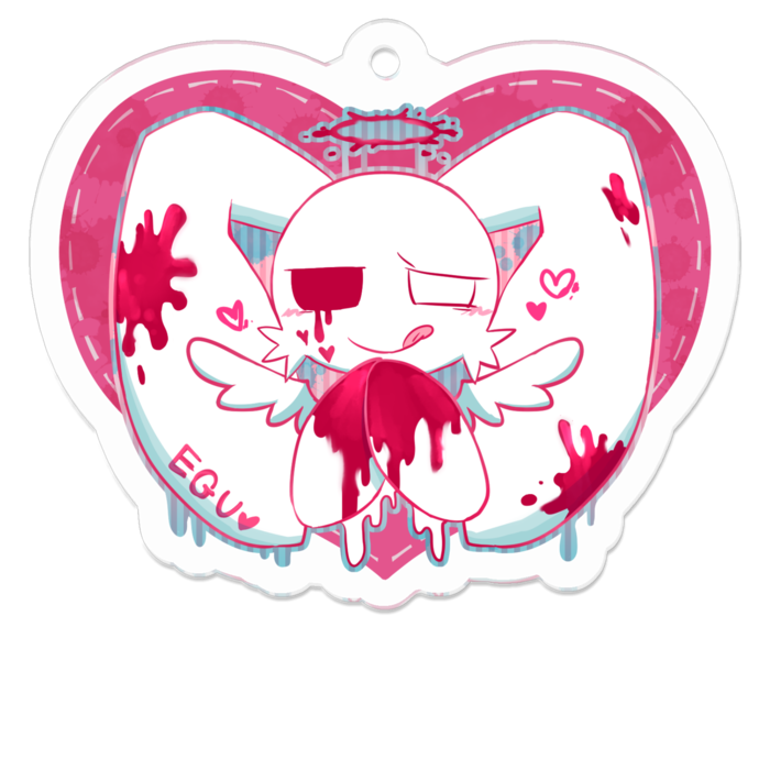 エグうさぎアクリルキーホルダー ハート うさぎ培養センター Booth