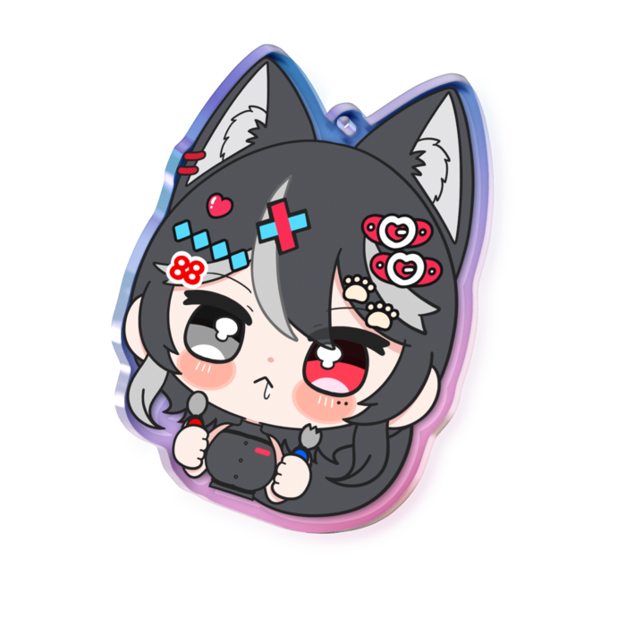 オーロラアクリルキーホルダー - 70 × 70mm