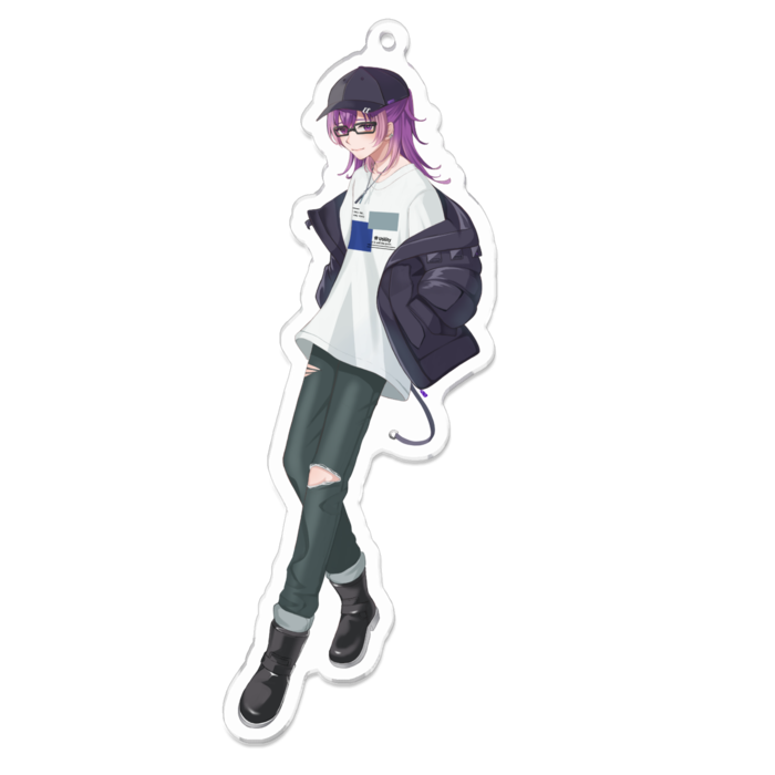 アクリルキーホルダー 眼鏡- 100 x 100 (mm)