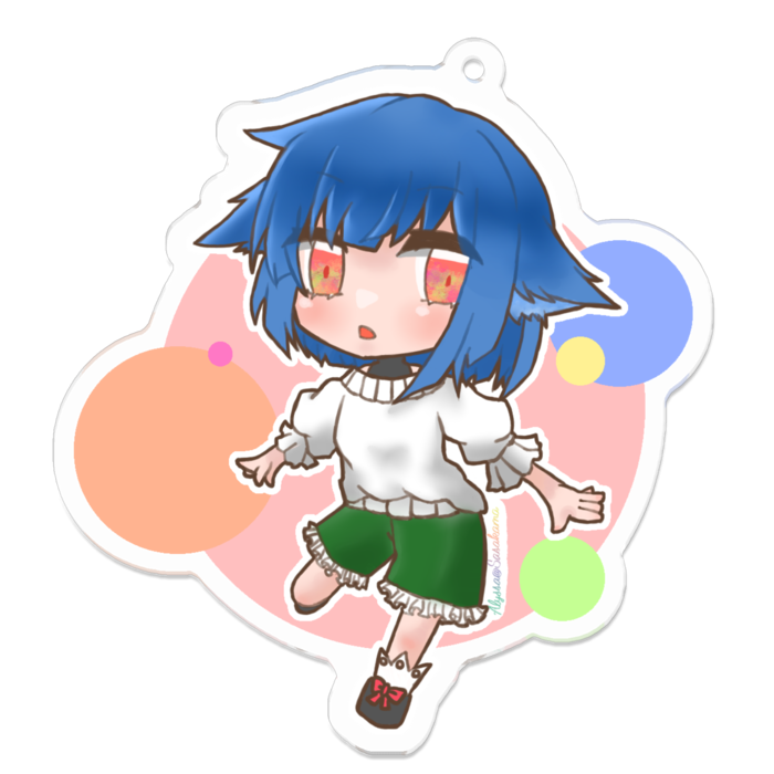 猫っ娘(水玉) - 70 x 70 (mm)