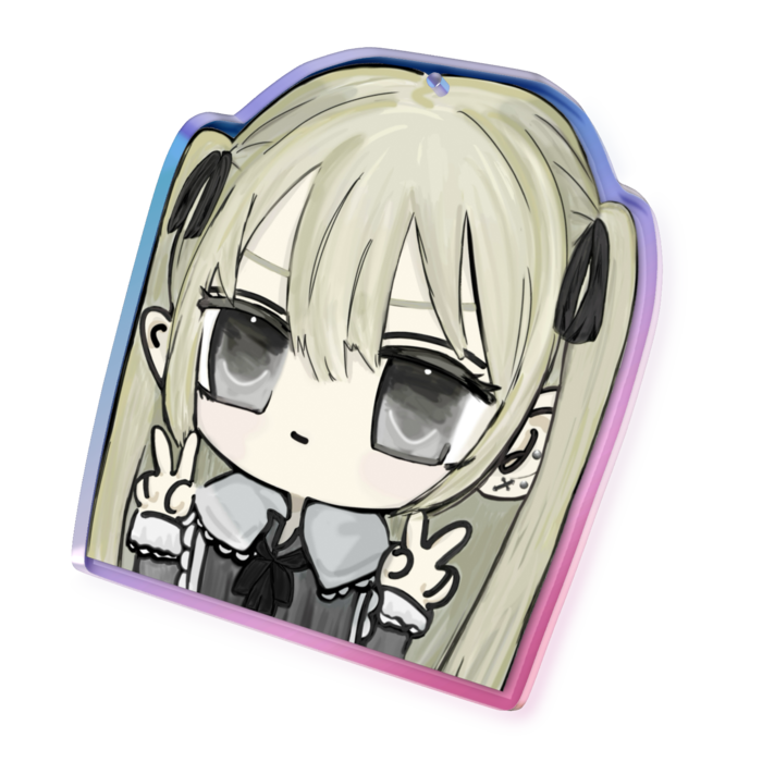 オーロラアクリルキーホルダー - 70 × 70mm