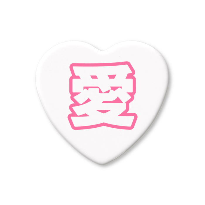 ハート缶バッジ - 57 × 52.5mm