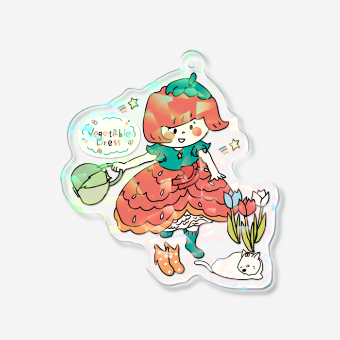 ホログラムアクリルキーホルダー - 70 × 70mm