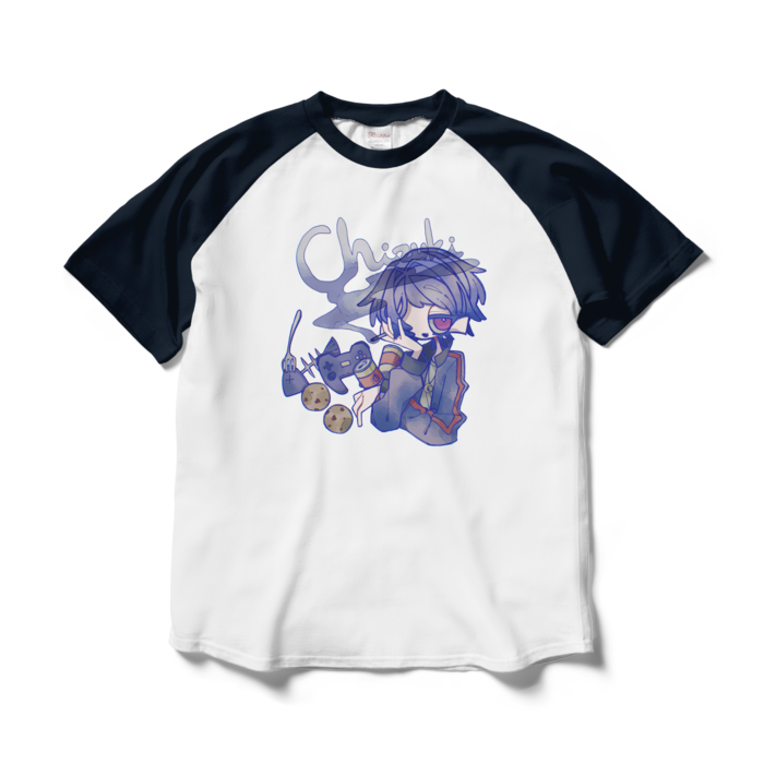 ラグランTシャツ - L - ホワイト×ネイビー