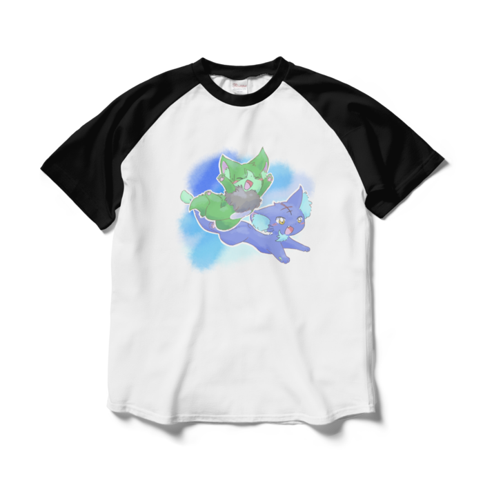 ラグランTシャツ - L - ホワイト×ブラック