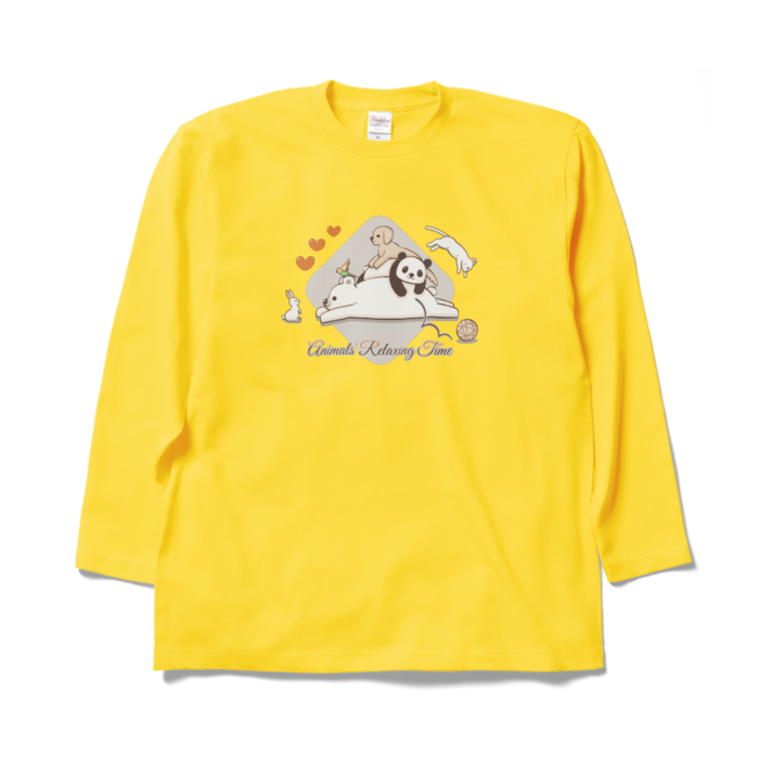 ロングスリーブTシャツ　黄色　XL