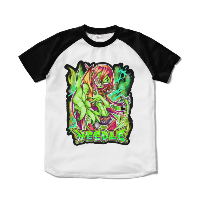 ラグランTシャツ - S - ホワイト×ブラック