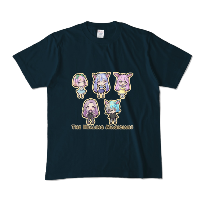 カラーTシャツ - M - ネイビー／カラー柄