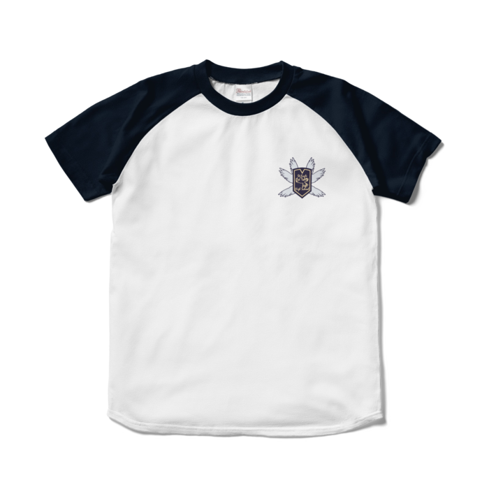 ラグランTシャツ - S - ホワイト×ネイビー