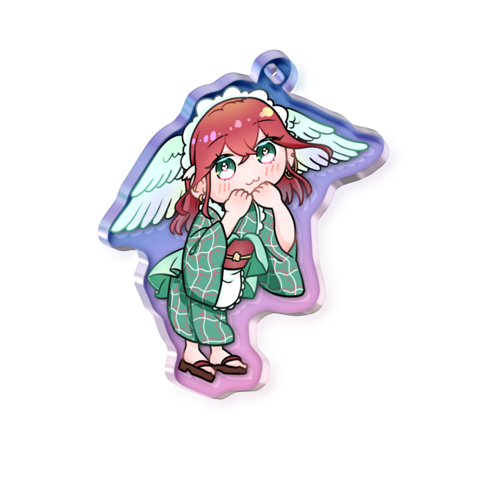 オーロラアクリルキーホルダー - 50 × 50mm