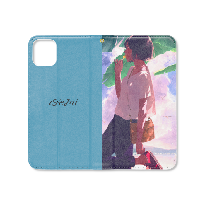 手帳型iPhoneケース(ベルトなし) - iPhone 11 Pro Max - ストラップ穴 あり