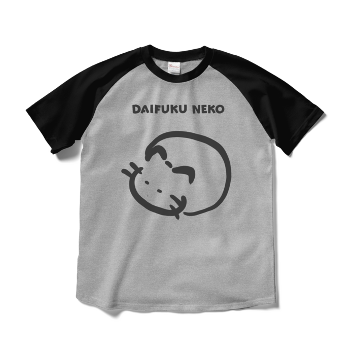 ラグランTシャツ - M - 杢グレー×ブラック
