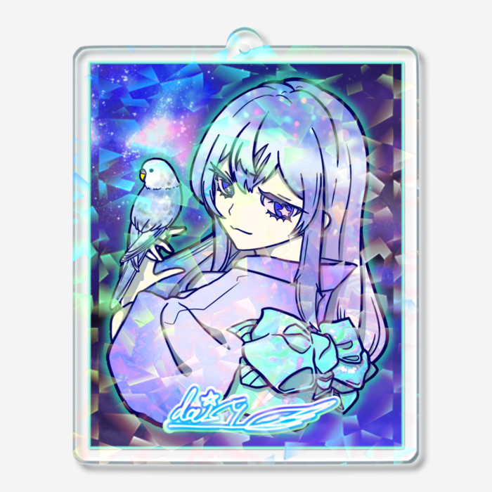 ホログラムアクリルキーホルダー - 70 × 70mm