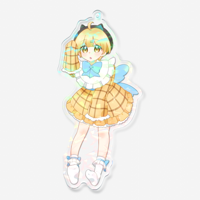 ホログラムアクリルキーホルダー - 100 × 100mm