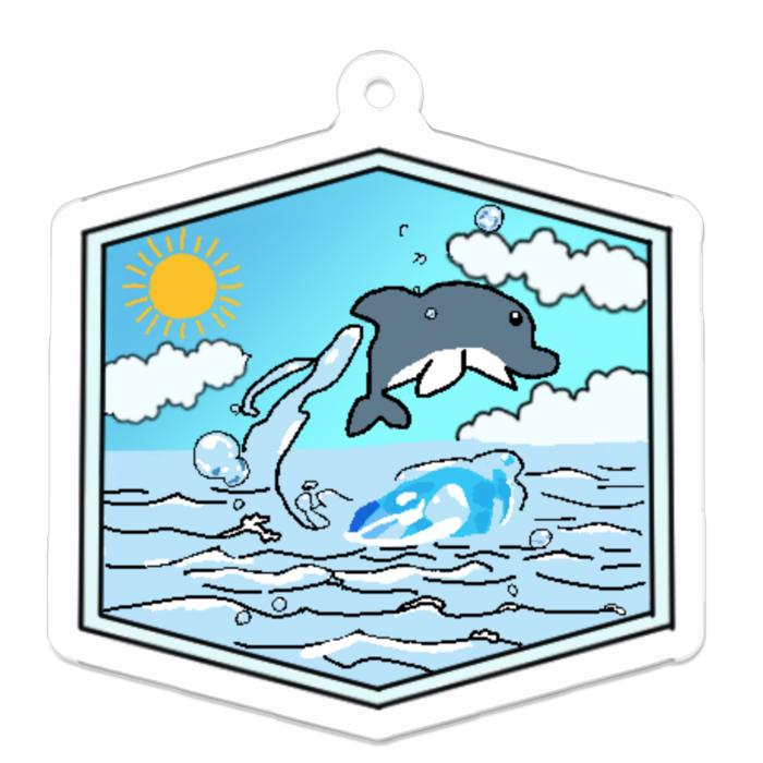 アクリルキーホルダー - 50 x 50 (mm)