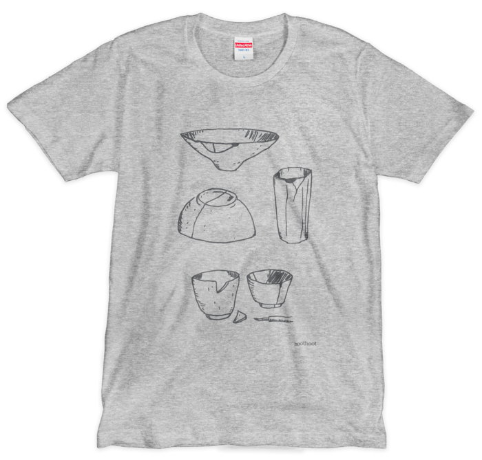 器の景色(L)Tシャツ（シルクスクリーン印刷） - L - 1色(2)