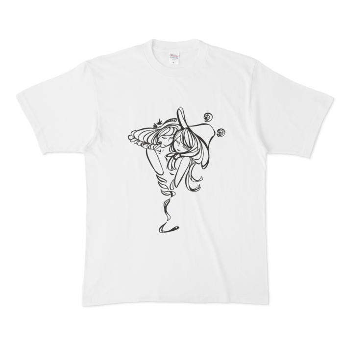 Tシャツ - XL - 白(線画)
