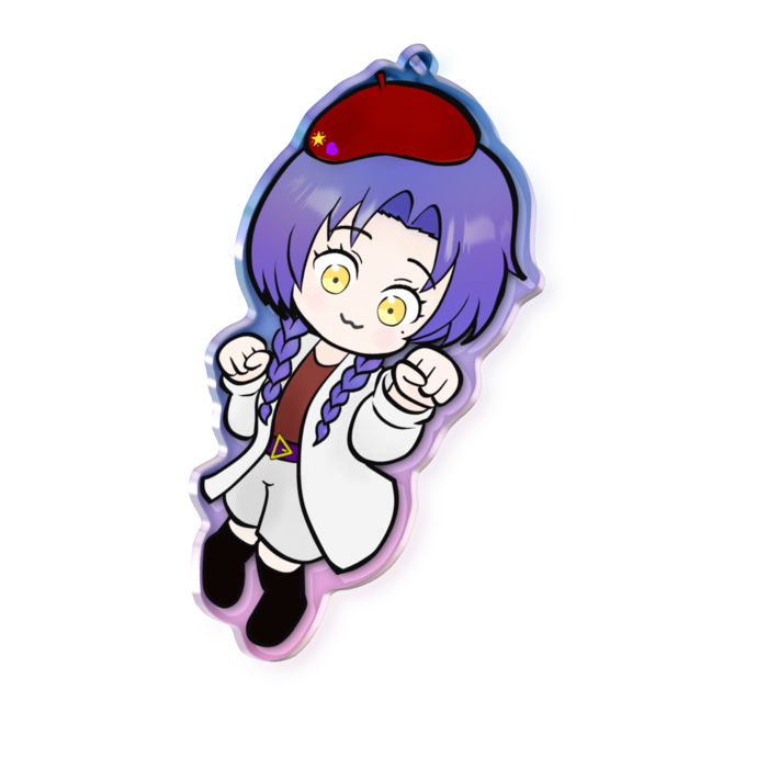 オーロラアクリルキーホルダー - 100 × 100mm