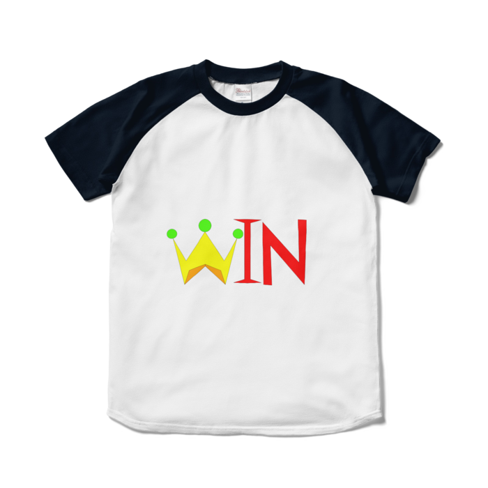 ラグランTシャツ - S - ホワイト×ネイビー(Win&LOSE)