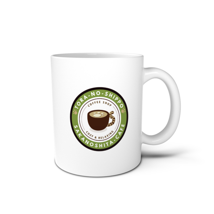 ロゴ　マグカップ　緑