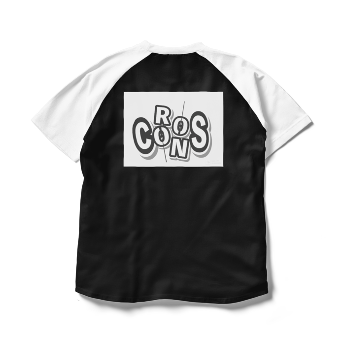 ラグランTシャツ - L - ブラック×ホワイト